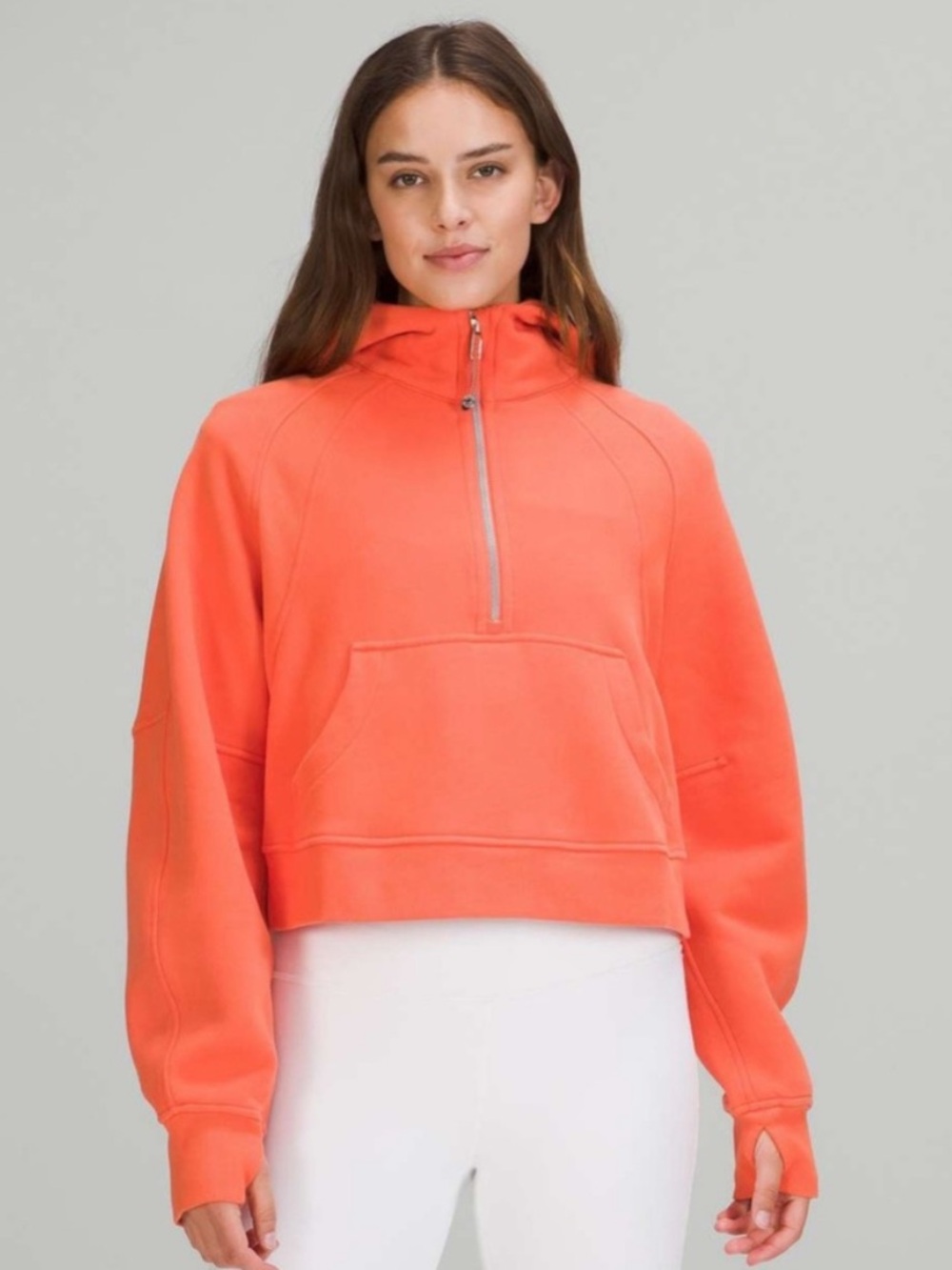 lululemon athletica Coral Half-Zip Cropped Hoodie